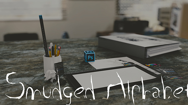 Smudged Alphabet Font