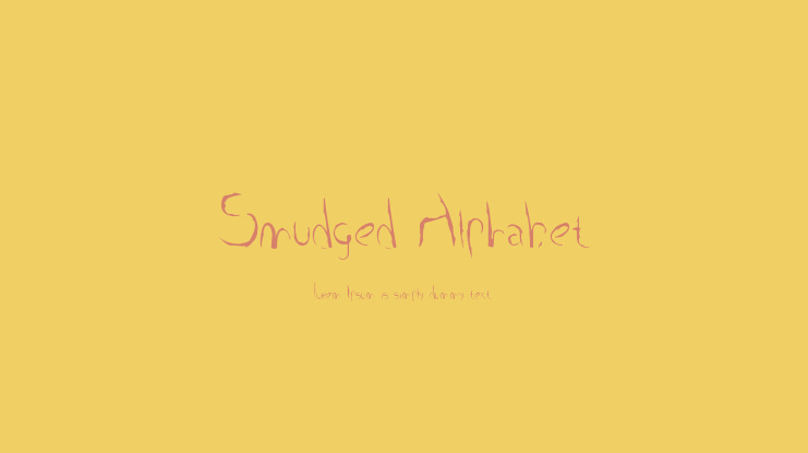 Smudged Alphabet Font