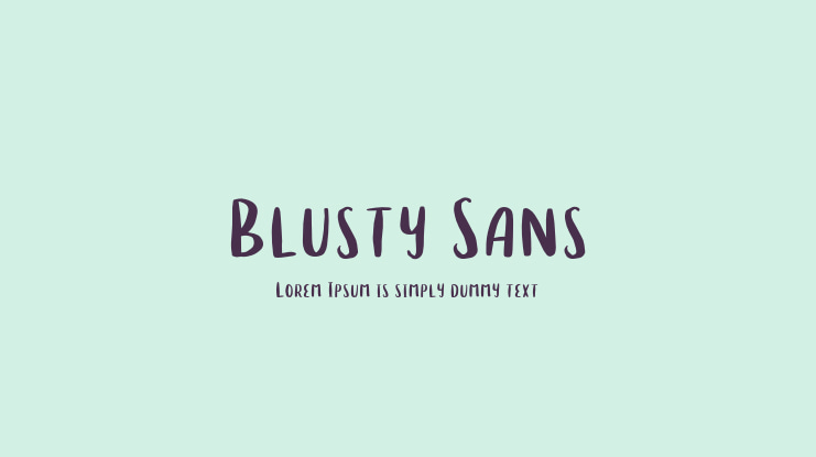 Blusty Sans Font