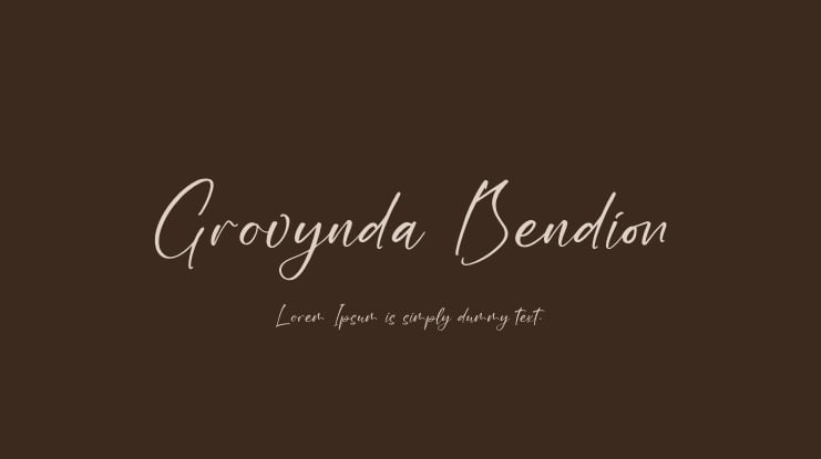 Grovynda Bendion Font Family