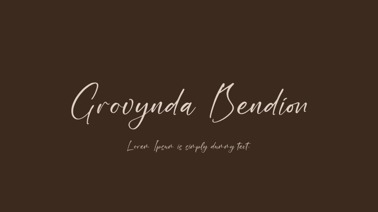 Grovynda Bendion Font Family