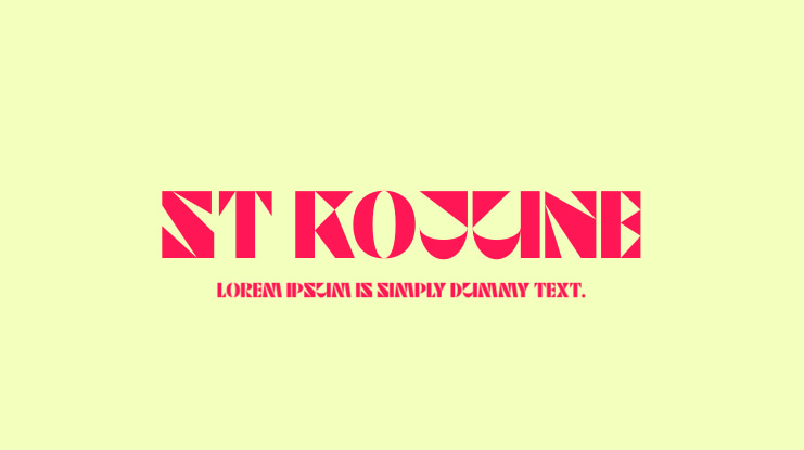 ST Kojune Font