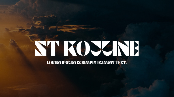 ST Kojune Font