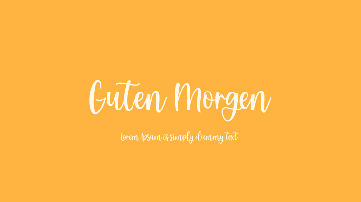 Guten Morgen Font