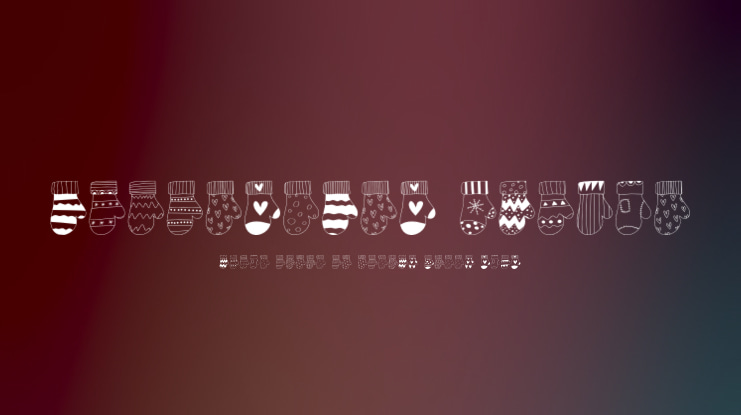 Christmast Gloves Font