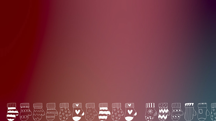 Christmast Gloves Font