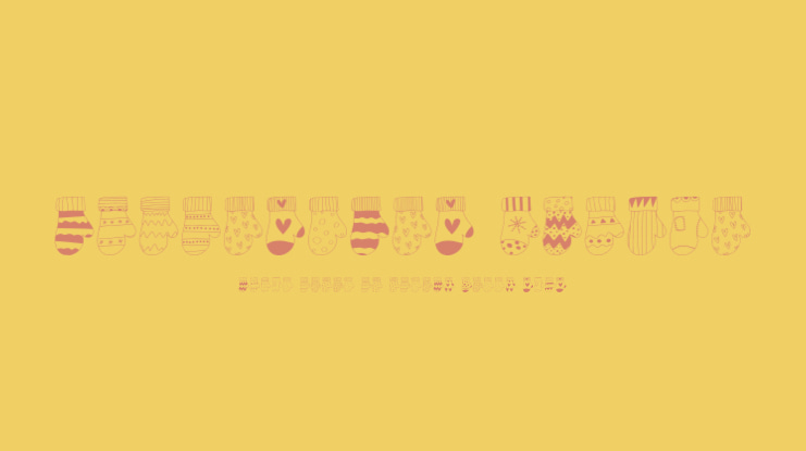 Christmast Gloves Font