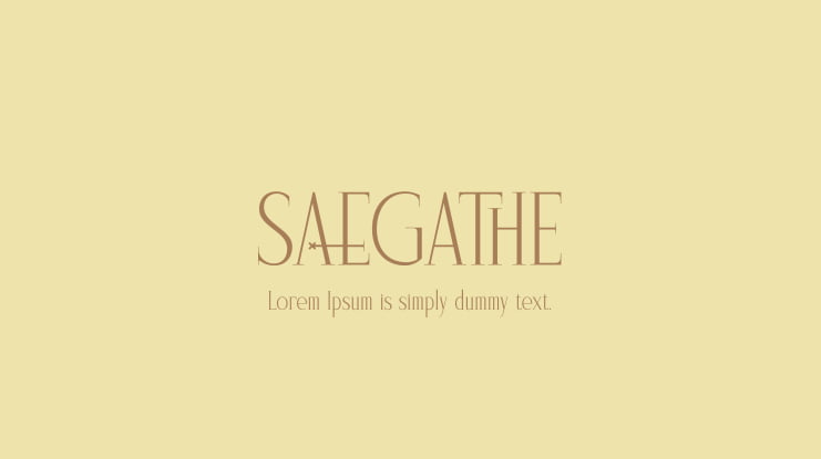 SAEGATHE Font