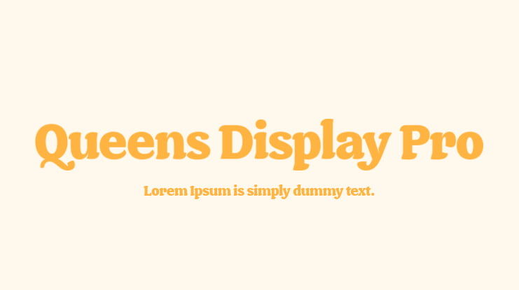 Queens Display Pro Font Family