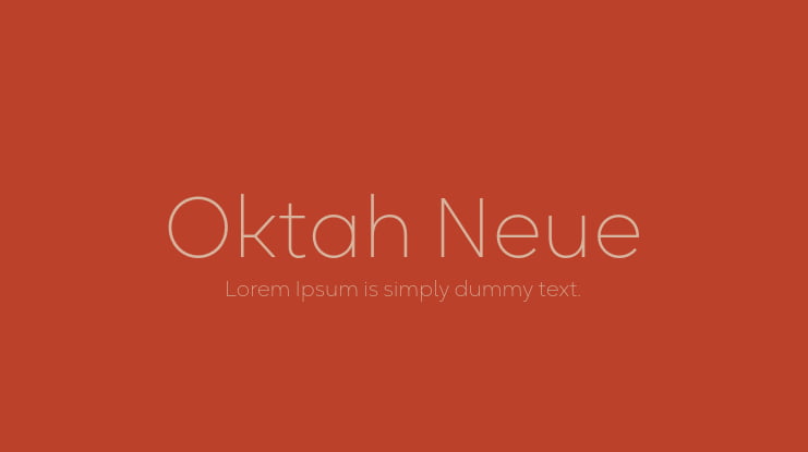 Oktah Neue Font Family