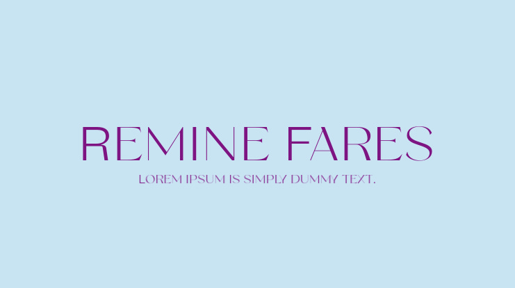 Remine Fares Font