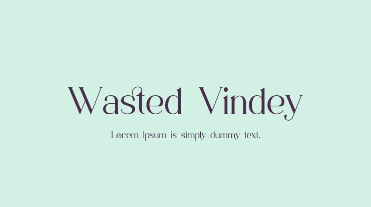 Wasted Vindey Font