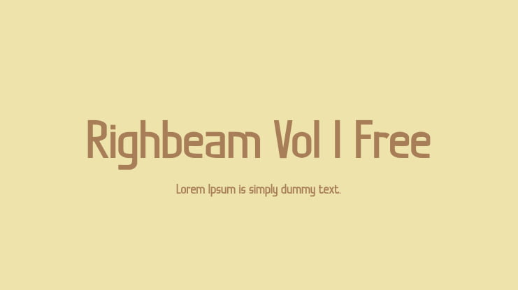 Righbeam Vol 1 Free Font