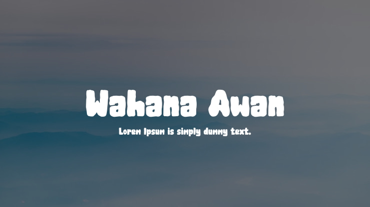 Wahana Awan Font