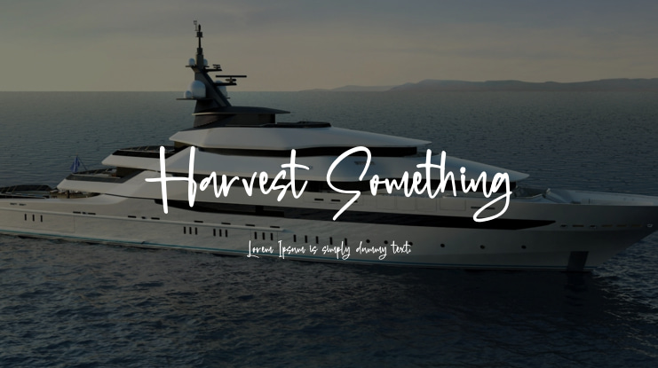 Harvest Something Font
