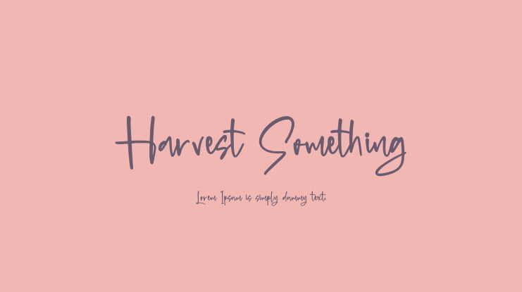 Harvest Something Font