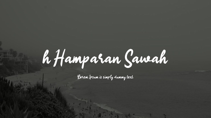 h Hamparan Sawah Font