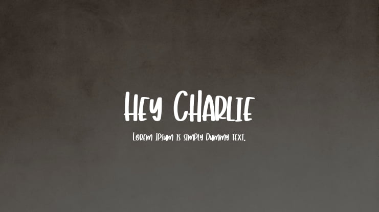 Hey Charlie Font