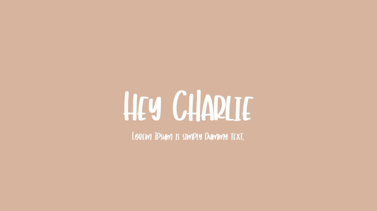 Hey Charlie Font