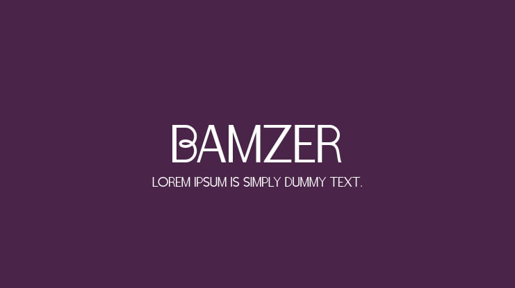Bamzer Font