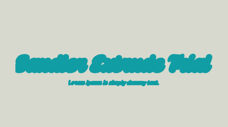 Sandler Extrude Trial Font Family