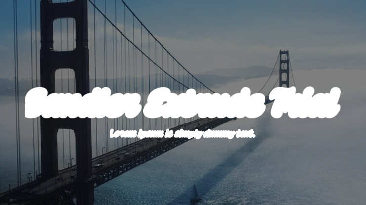 Sandler Extrude Trial Font Family