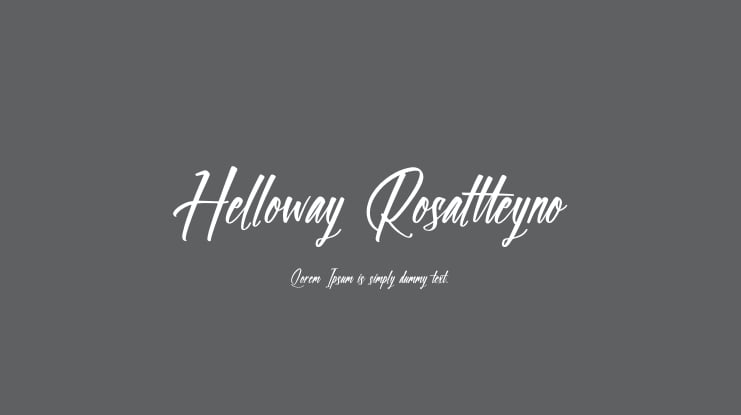 Helloway Rosaltteyno Font
