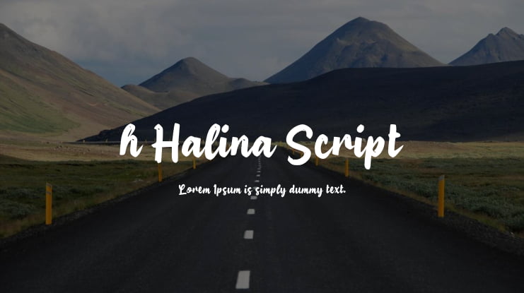 h Halina Script Font