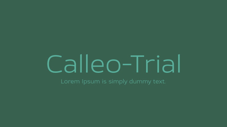 Calleo-Trial Font Family