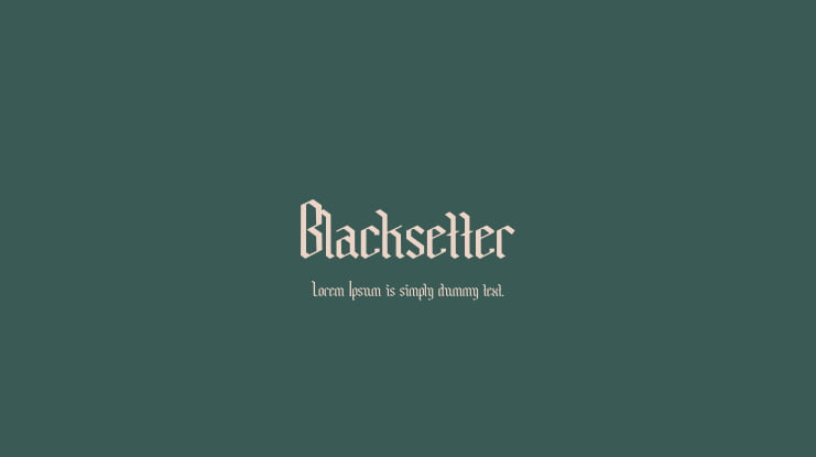 Blacksetter Font Family