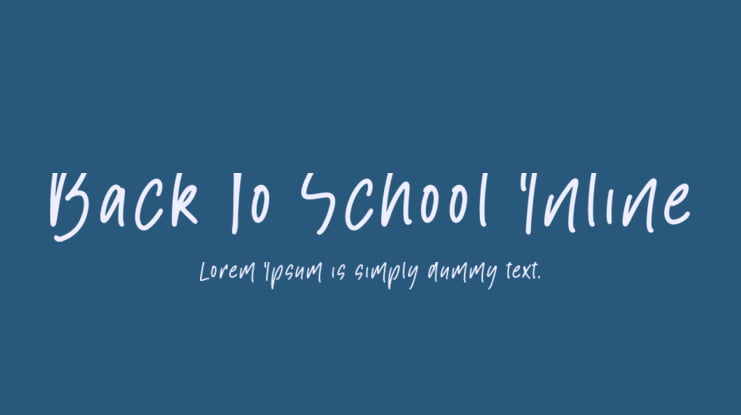 Back To School Inline Font Family