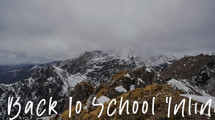 Back To School Inline Font Family