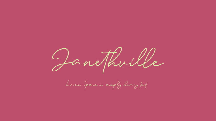 Janethville Font