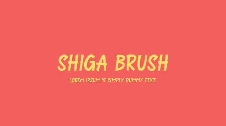 Shiga Brush Font