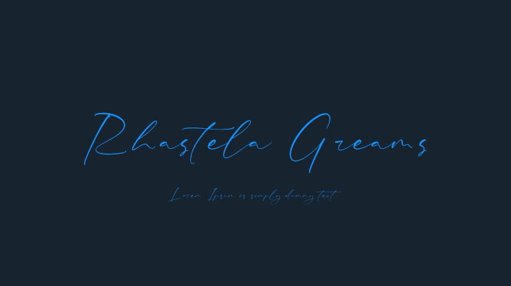 Rhastela Greams Font