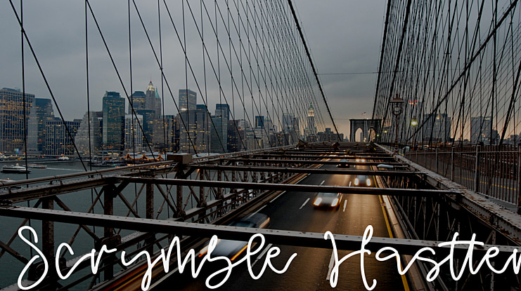 Scrymble Hastter Font Family