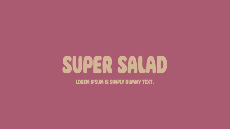 Super Salad Font
