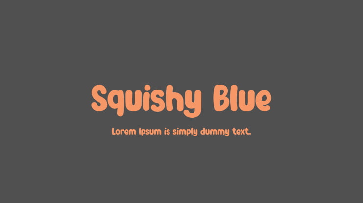 Squishy Blue Font