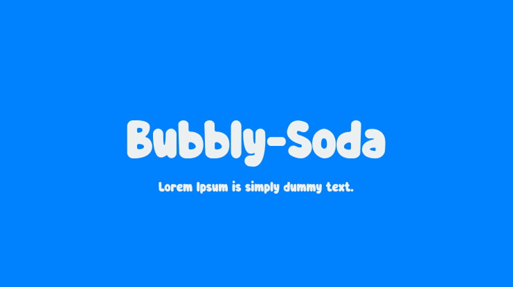 Bubbly-Soda Font