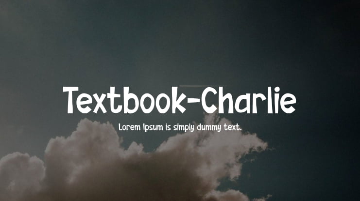 Textbook-Charlie Font
