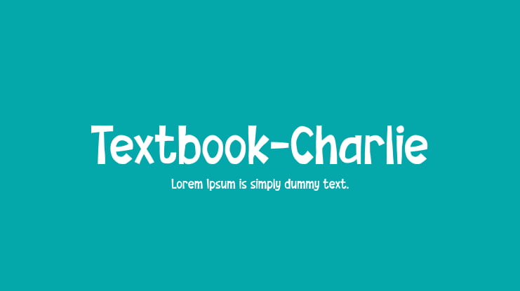 Textbook-Charlie Font