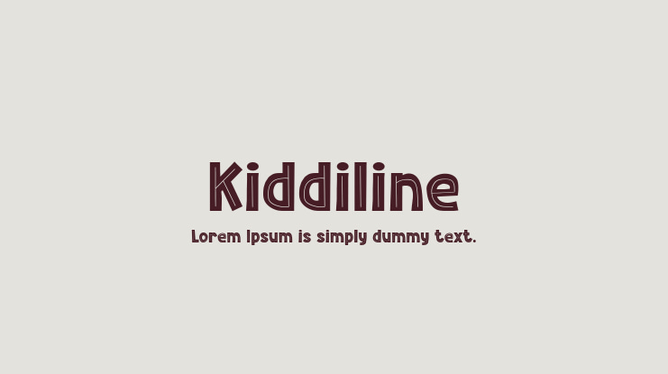 Kiddiline Font
