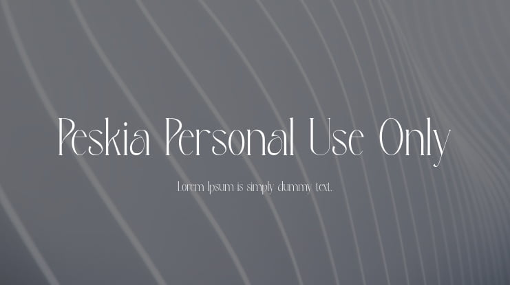 Peskia Personal Use Only Font