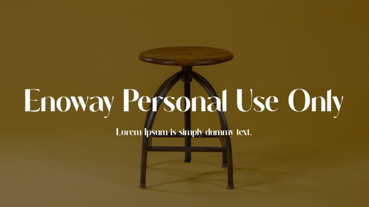 Enoway Personal Use Only Font