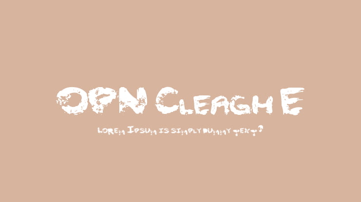 OPN Cleagh E Font