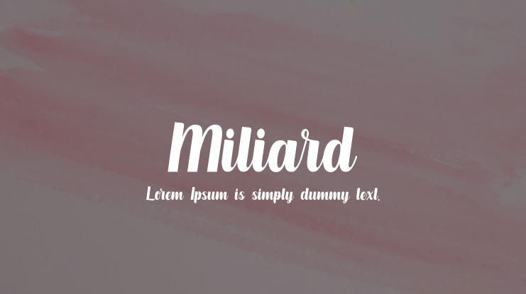 Miliard Font