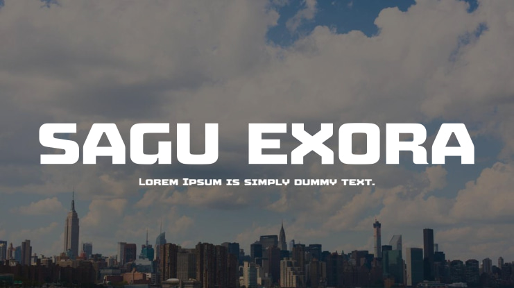 Sagu Exora Font