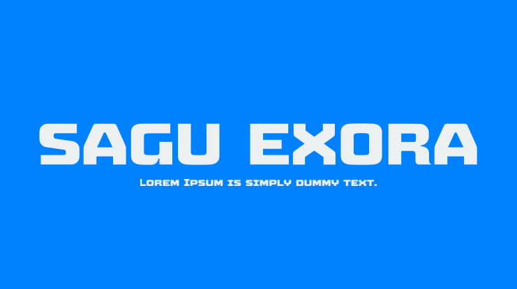 Sagu Exora Font