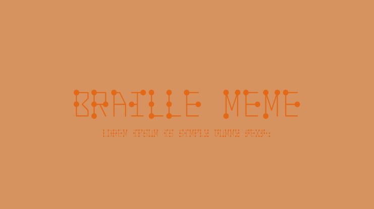 Braille Meme Font