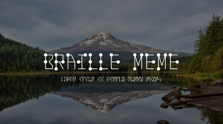 Braille Meme Font